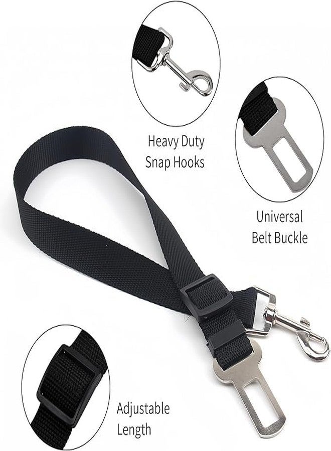 LEVGRY Car Dog Seat Belt - 2 Pack Safety Pet Seatbelt - Adjustable Car Seatbelt For Dogs - Dog Seat Belt For Vehicles - Safety Dog Car Seat Belt - Durable Nylon Dog Seatbelt With Stainless Hook & Clip - Image 3